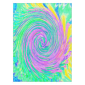 Nappe Tourbillon Abstrait Bleu Turquoise et Violet (Devant)