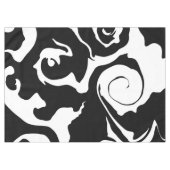 Nappe Tourbillon noir et Marbre blanc moderne (Devant (Horizontal))