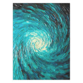 Nappe Tourbillon océan turquoise abstrait (Devant)