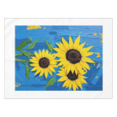 Nappe Tournesol abstrait jaune vif Impasto gras Dee (Devant (Horizontal))