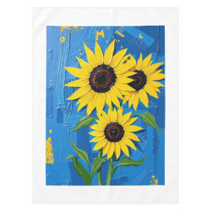 Nappe Tournesol abstrait jaune vif Impasto gras Dee