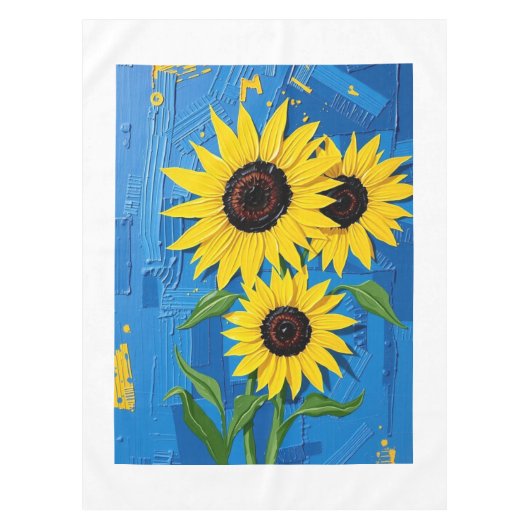 Nappe Tournesol abstrait jaune vif Impasto gras Dee (Devant)