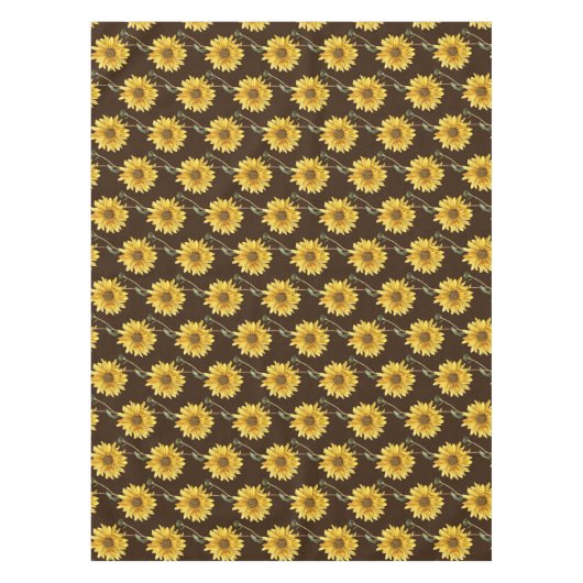 Nappe Tournesol de la saison automnale Imprimer Brown (Devant)