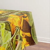 Nappe Tournesol Jaune Vert Russe Vintage (In Situ)