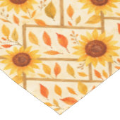 Nappe Tournesol rétro et aquarelle rustique (Angle)