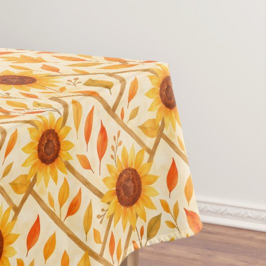 Nappe Tournesol rétro et aquarelle rustique (In Situ)