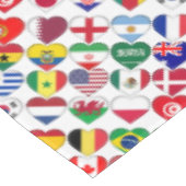 Nappe Tournoi du Qatar 2022 32 Coeurs Pays Drapeaux (Angle)