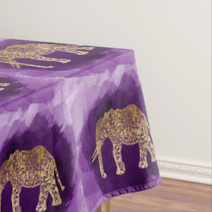 Nappe traçage tribal de pourpre d'éléphant d'or de fa