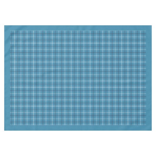 Nappe traditionnelle en Tartan Plaid en bleu marin (Devant (Horizontal))