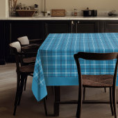 Nappe traditionnelle en Tartan Plaid en bleu marin
