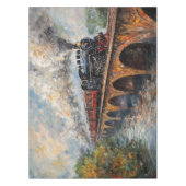 Nappe Train à vapeur sur un pont - Peinture à l'huile (Devant)