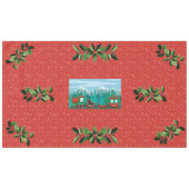 Nappe Train de Noël en rouge (Devant (Horizontal))