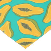 Nappe Tranches de papaye turquoise (Angle)