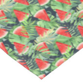 Nappe Tranches de pastèque avec feuilles tropicaux (Angle)
