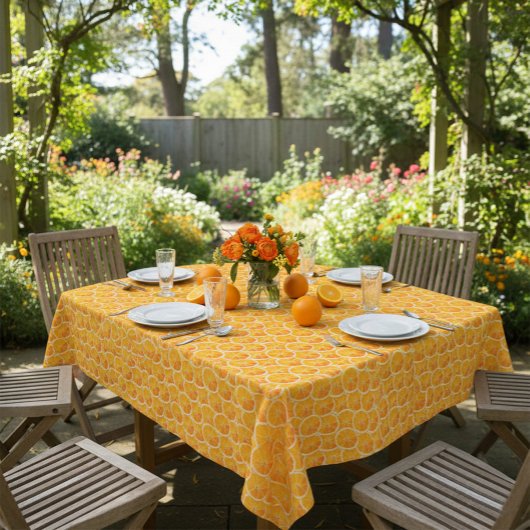 Nappe Tranches d'Orange Citron Été Fête Table