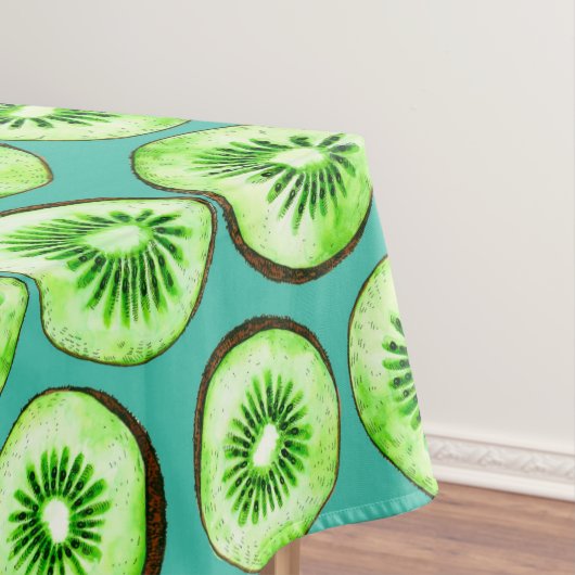Nappe Tranches Kiwi sur turquoise (In Situ)