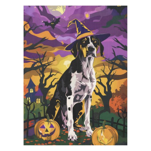 Nappe Treeing Walker Coonhound Halloween Sorcière Citrou (Devant)