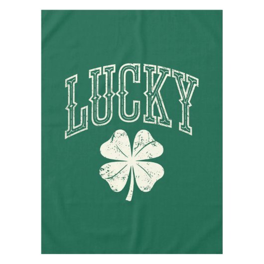 Nappe Trèfle Chanceux de la Saint-Patrick Vintage  (Devant)