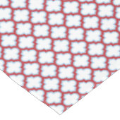 Nappe Trellis blanc et rouge, treillis, Quatrefoil (Angle)