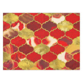 Nappe Trellis marocain rouge et or (Devant (Horizontal))