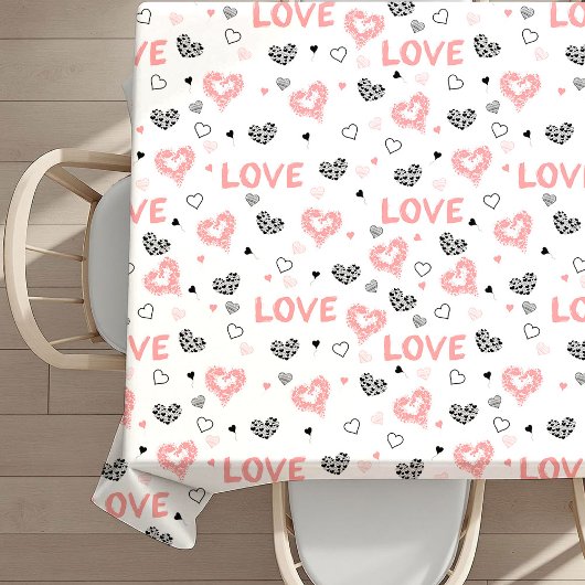 Nappe Trendy Sketch Style Heart Love Lettering Valentine