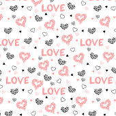 Nappe Trendy Sketch Style Heart Love Lettering Valentine