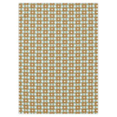 Nappe Trendy Teal Caramel Retro Groovy Flowers Seamless (Devant)