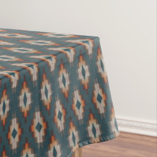 Nappe Trendy Turquoise bleu orange foncé gris Brown Art