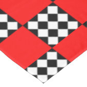 Nappe Triangle de Carré géométrique noir rouge (Angle)