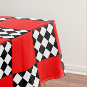 Nappe Triangle de Carré géométrique noir rouge (In Situ)