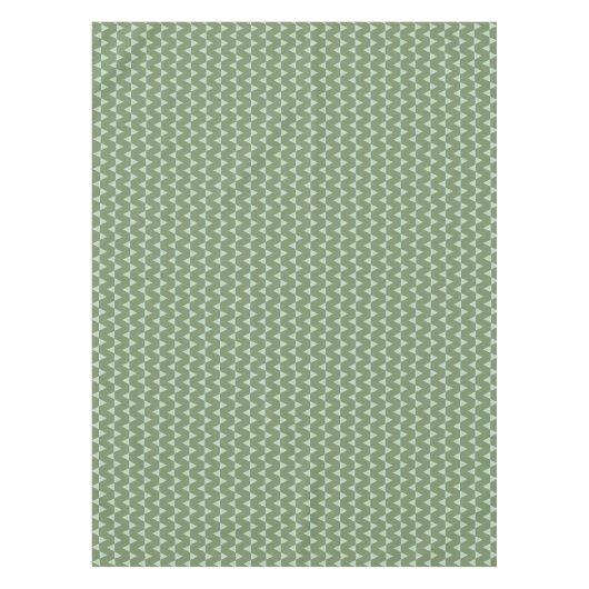 Nappe Triangle de Noël Géométrique Vert Sauge Moderne (Devant)