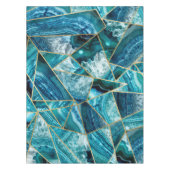 Nappe Triangle géométrique d'or de noir d'agate de bleu (Devant)