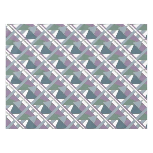 Nappe Triangle géométrique Motif bleu violet vert (Devant (Horizontal))