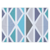 Nappe Triangles d'art géométrique rétro gris turquoise (Devant (Horizontal))