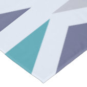 Nappe Triangles d'art géométrique rétro gris turquoise (Angle)