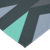 Nappe Triangles d'art géométrique rétro Turquoise noir (Angle)