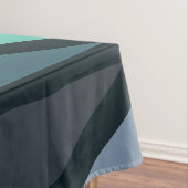 Nappe Triangles d'art géométrique rétro Turquoise noir (In Situ)