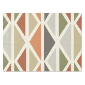 Nappe Triangles d'art géométrique rétro Vert Orange (Devant (Horizontal))