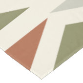 Nappe Triangles d'art géométrique rétro Vert Orange (Angle)