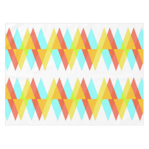 Nappe Triangles jaunes, rouges et bleus cadets