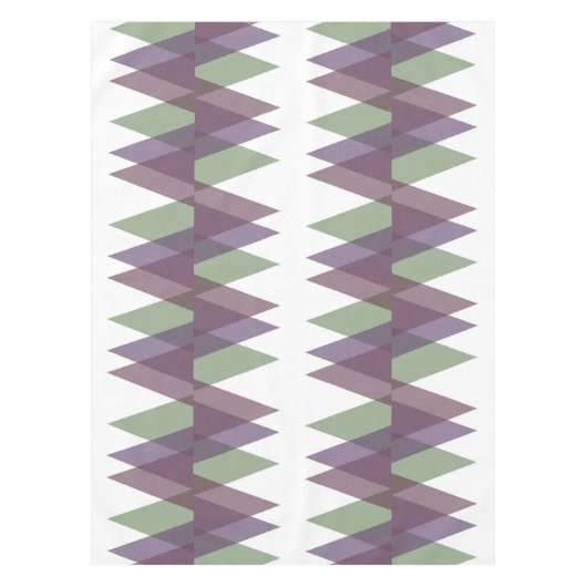 Nappe Triangles mauve et vert (Devant)