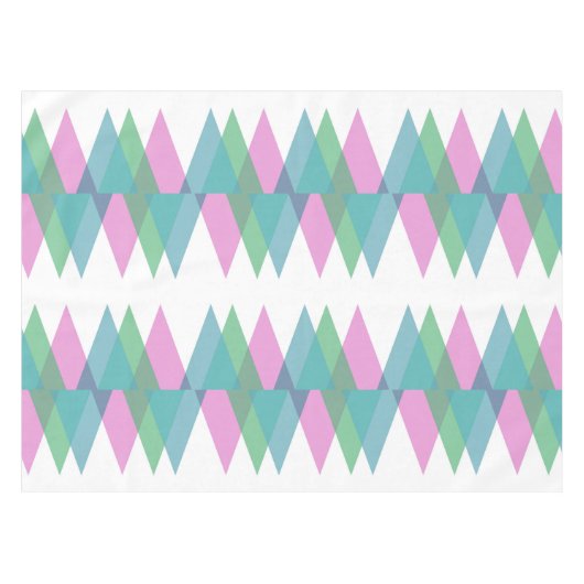 Nappe Triangles rose et vert (Devant (Horizontal))