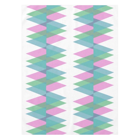 Nappe Triangles rose et vert (Devant)