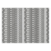 Nappe Tribal African Pattern Ethnic Black White  (Devant (Horizontal))