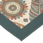 Nappe Tribal Autochtone Pâtelier ethnique couleurs terre (Angle)
