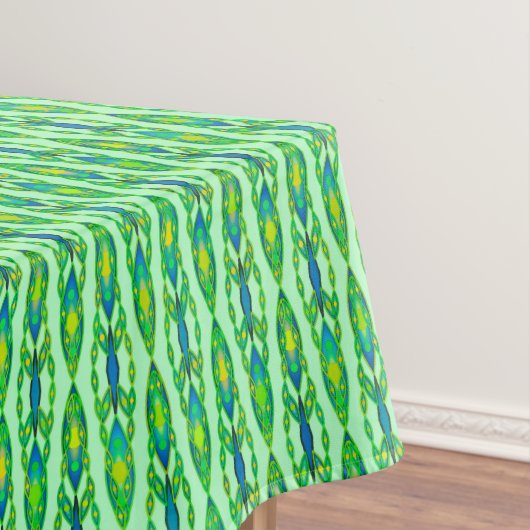 Nappe Tribal Batik - Mint, Emerald Green et Blue (In Situ)