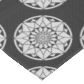 Nappe Tricot Star Mandala noir et blanc (Angle)