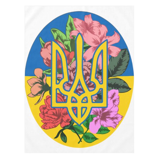 Nappe Trident ukrainien et drapeau de l'Ukraine avec des (Devant)