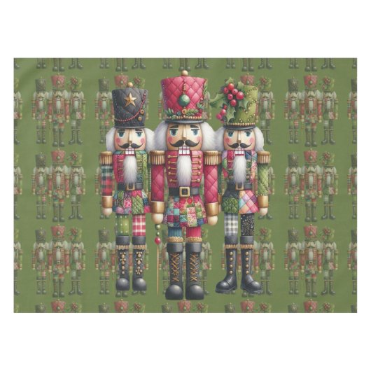 Nappe Trio de casse-noisettes de Noël en patchwork fanta (Devant (Horizontal))