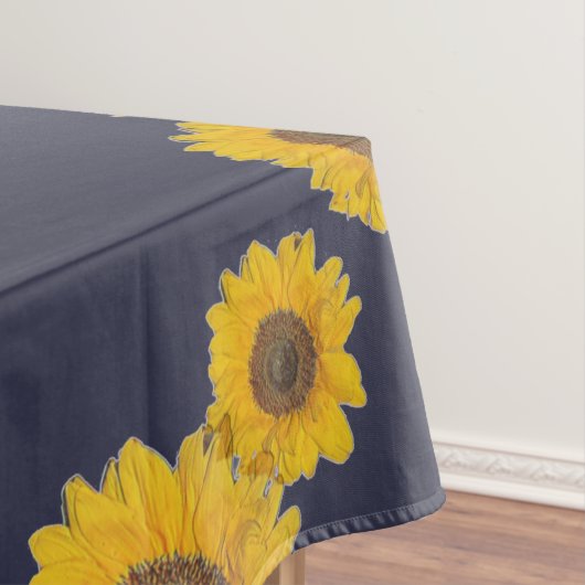 Nappe Trio de tournesol en bleu foncé (In Situ)
